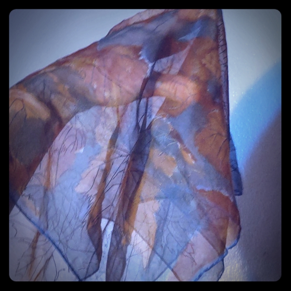 RARE 70s Vera Neumann sheer scarf